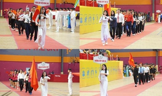 Hội khoẻ Phù Đổng tỉnh Quảng Ngãi là ngày hội thể thao học đường lớn nhất của các em học sinh. Ảnh: Viên Nguyễn