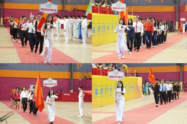 Hội khoẻ Phù Đổng tỉnh Quảng Ngãi là ngày hội thể thao học đường lớn nhất của các em học sinh. Ảnh: Viên Nguyễn