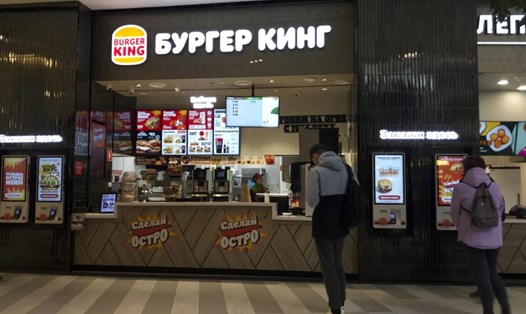 Một cửa hàng Burger King ở Mátxcơva, Nga, ngày 3.5.2023. Ảnh: AP