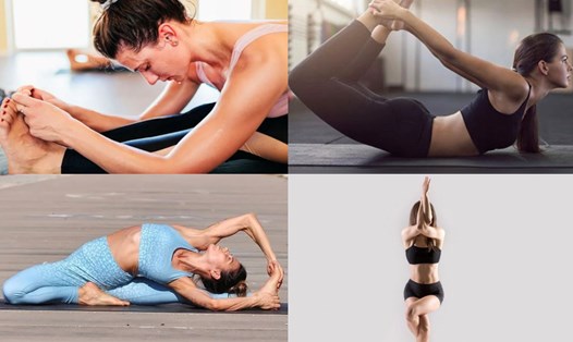 Nhiều tư thế yoga giúp giảm cân hiệu quả. Đồ họa: Hương Giang