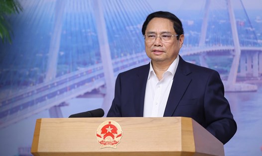 Thủ tướng Chính phủ Phạm Minh Chính chủ trì phiên họp lần thứ 10 của Ban Chỉ đạo Nhà nước các công trình, dự án quan trọng quốc gia. Ảnh: VPCP