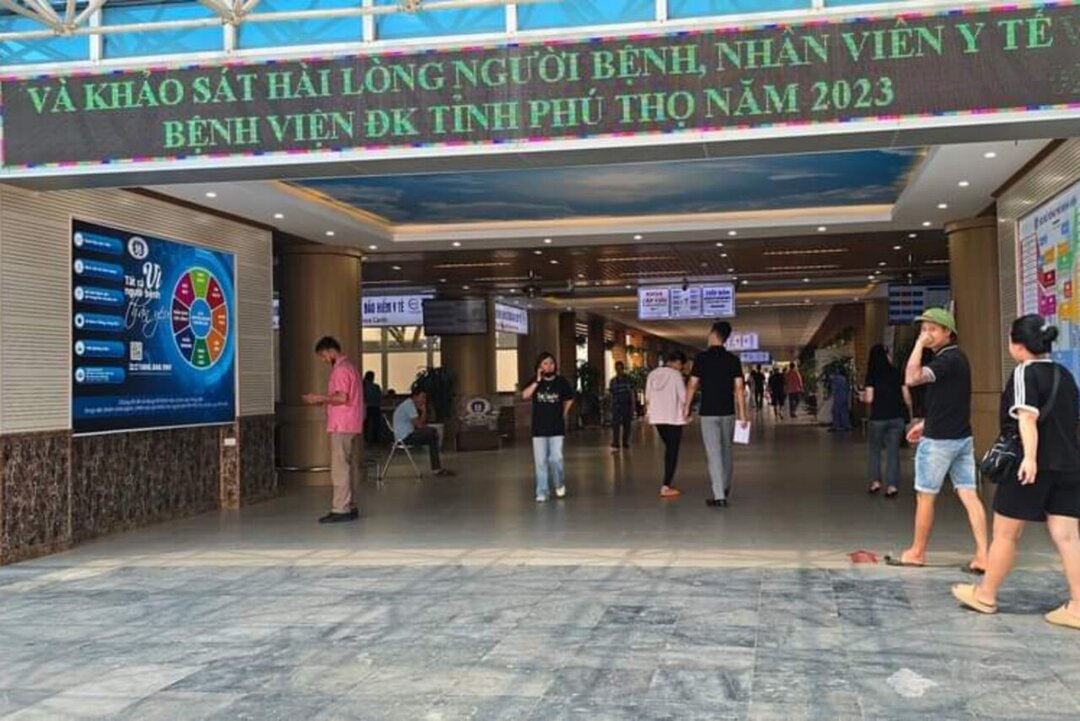 Bệnh viện Đa khoa tỉnh Phú Thọ nơi cháu Đ đang nằm điều trị. Ảnh: CTV.