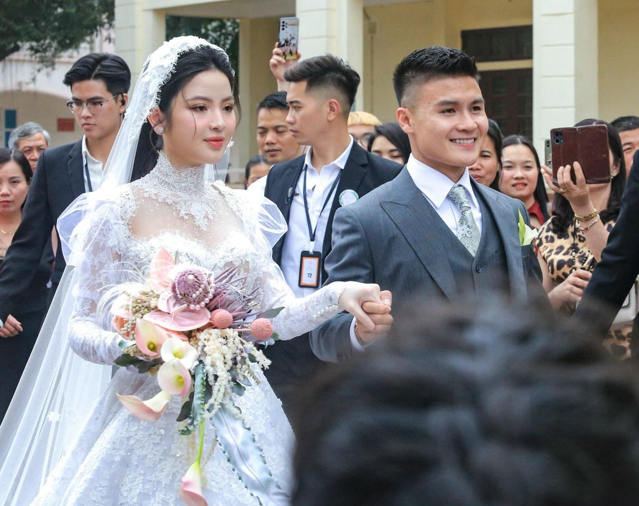 Quang Hải và Chu Thanh Huyền tổ chức đám cưới ở Hà Nội vào ngày 6.4. Ảnh: Minh Phong