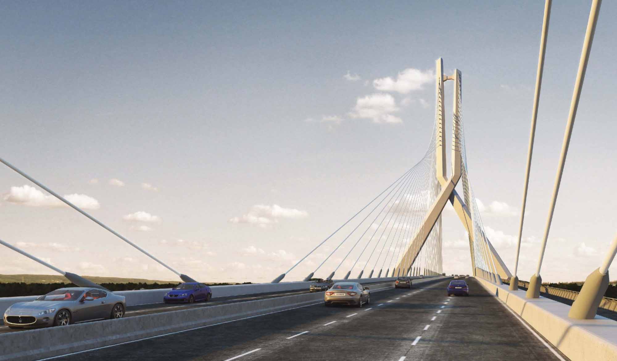 Trong đó, cầu Tứ Liên có chiều dài 2,9km, cầu chính dài 1km, quy mô mặt cắt ngang theo quy hoạch bảo đảm 6 làn xe cơ giới, 2 làn hỗn hợp và 2 làn đi bộ. 