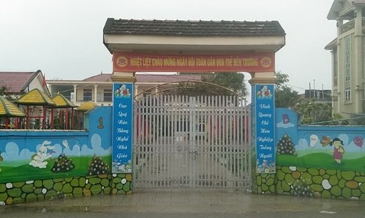 Trường Mầm non Diễn Yên (huyện Diễn Châu, Nghệ An) - nơi xảy ra sự việc bảo vệ bị tố giác có hành vi dâm ô học sinh. Ảnh: Quang Đại 