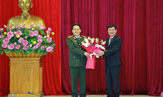 Giám đốc Công an Nghệ An vừa được thăng hàm từ đại tá lên Thiếu tướng. Ảnh: Công an tỉnh Nghệ An