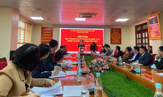 Thanh tra tỉnh Quảng Ninh công bố kết quả bốc thăm ngẫu nhiên, lựa chọn những người để xác minh tài sản, thu nhập năm 2024. Ảnh: Thanh tra tỉnh Quảng Ninh.