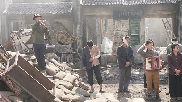 Hậu trường phim "Đào, phở và piano". Ảnh đoàn phim cung cấp 