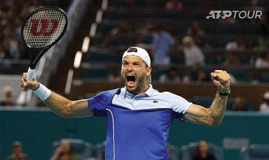 Grigor Dimitrov, 32 tuổi, cho thấy phong độ và khả năng chịu áp lực cao tại Miami Open 2024. Ảnh: ATP Tour