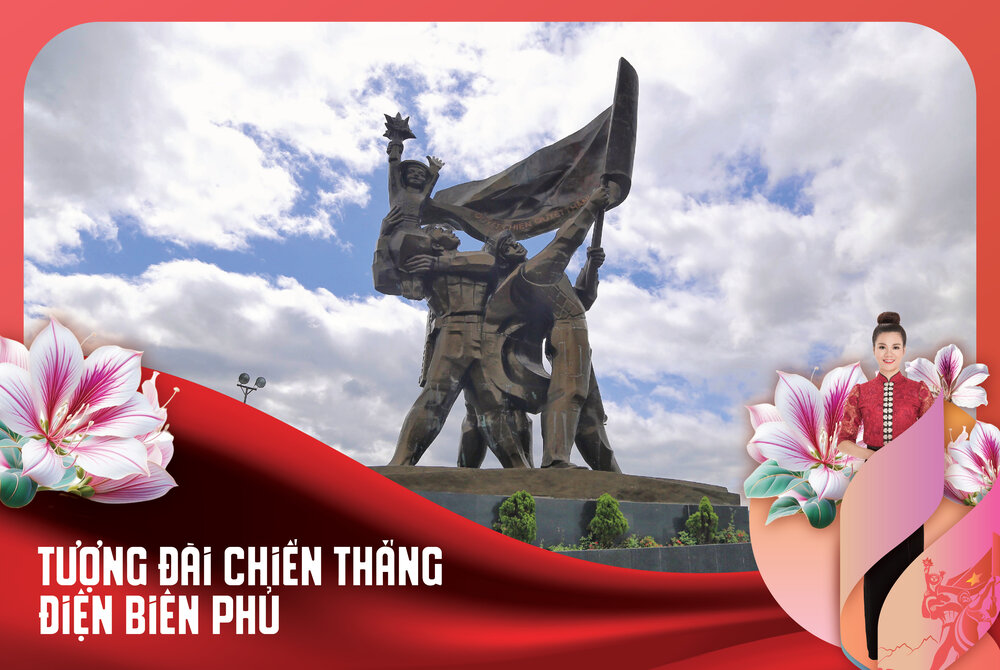 Tượng đài chiến thắng Điện Biên Phủ được đặt trên đồi D1 nằm ở vị trí trung tâm thành phố Điện Biên Phủ- tỉnh Điện Biên. Ảnh: Tập đoàn Mường Thanh