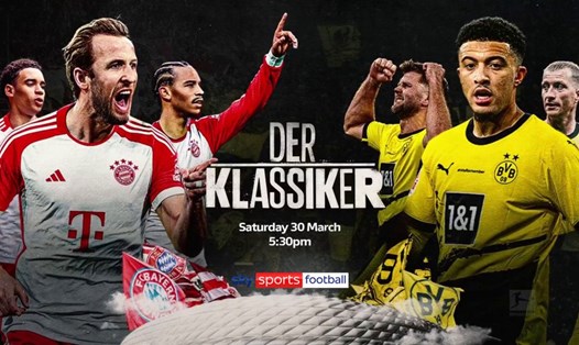 Bayern Munich vs Dortmund lúc 00h30 ngày 31.3. Ảnh: Sky Sports