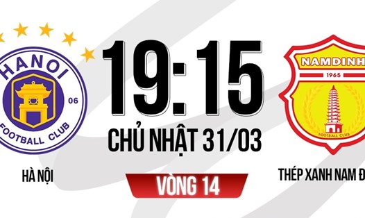 Hà Nội chạm trán Nam Định tại vòng 14 V.League 2023-2024. Ảnh: FPT Play