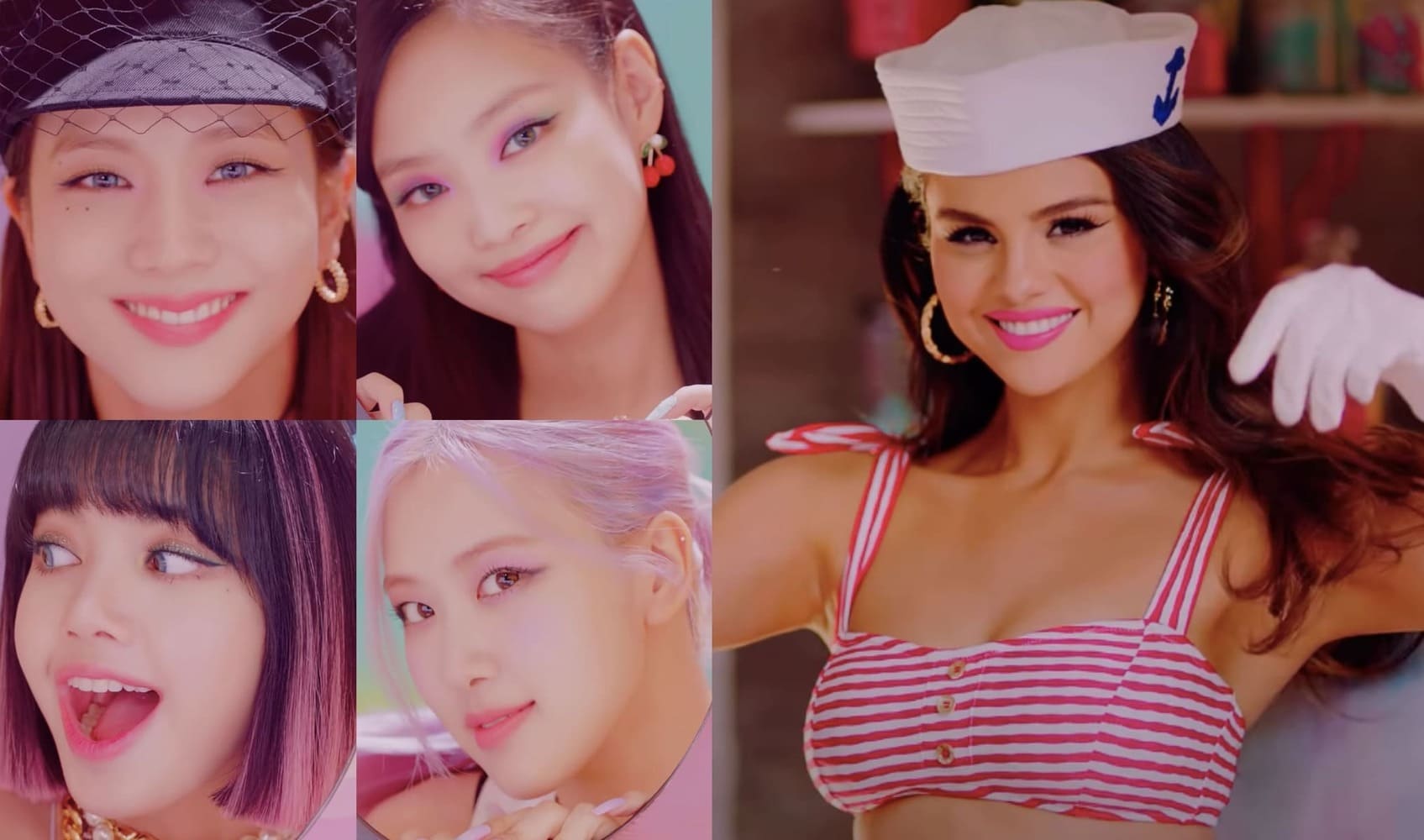 Selena Gomez và Blackpink kết hợp trong một tác phẩm đậm chất mùa hè. Ảnh:Cắt từ clip