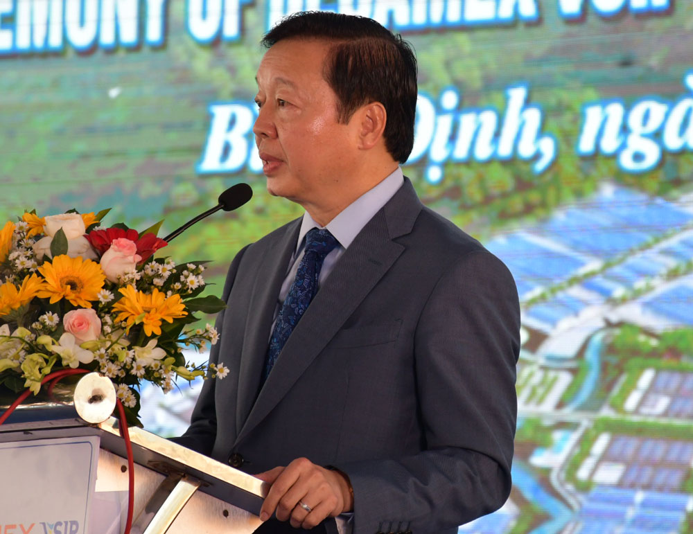 Phó Thủ tướng Trần Hồng Hà: “Becamex VSIP Bình Định phải là khu công nghiệp - đô thị sinh thái, thông minh. Ảnh: Xuân Nhàn.