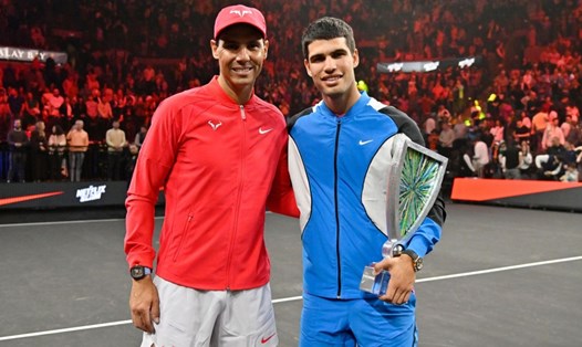 Sự kiện Netflix Slam tại Las Vegas thu hút sự chú ý nhờ tên tuổi của các ngôi sao như Rafael Nadal và Carlos Alcaraz. Ảnh: Sky Sports