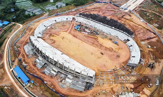 Sân vận động mới của tỉnh Thái Nguyên đang vượt tiến độ đề ra và sẽ hoàn thành cuối năm 2024.