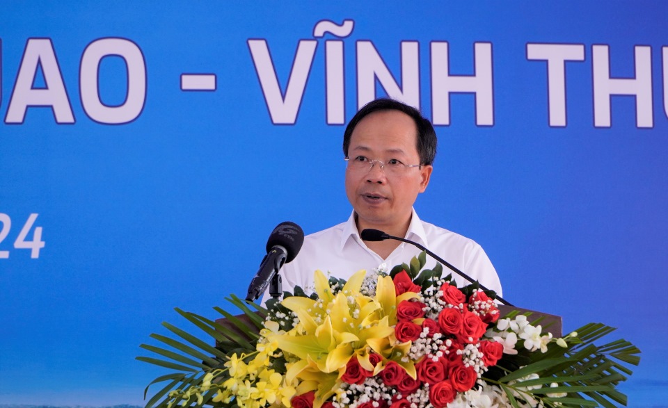 Ông Nguyễn Duy Lâm, Thứ trưởng Bộ GTVT phát biểu tại buổi lễ. Ảnh: Nguyên Anh
