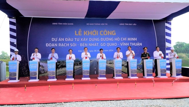 Khởi công đường Hồ Chí Minh đoạn qua Kiên Giang hơn 3.900 tỉ đồng