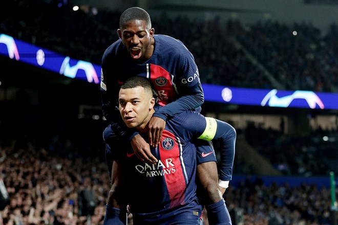 Mbappe ghi cú đúp, PSG thắng tiến vào tứ kết Champions League