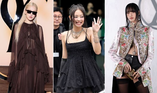 Rosé, Jennie, Lisa (Blackpink) lọt Top sao mặc đẹp nhất Paris Fashion Week. Ảnh: X