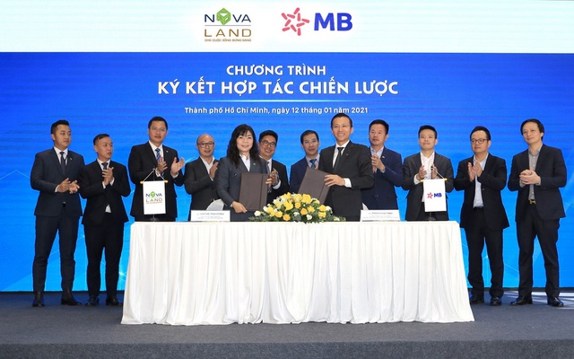 MB hợp tác chiến lược với Novaland. Ảnh: MB