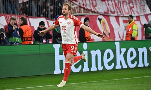 Harry Kane tiếp tục tỏa sáng giúp Bayern Munich lọt vào tứ kết Champions League. Ảnh: AFP
