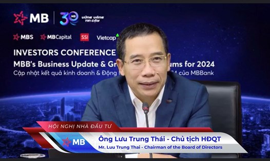 Ông Lưu Trung Thái - Chủ tịch HĐQT MB chia sẻ về tiến độ hỗ trợ OceanBank. Ảnh: Chụp màn hình.