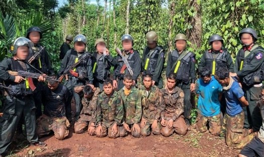 Các đối tượng khủng bố tại Đắk Lắk bị bắt hồi tháng 6.2023. Ảnh: Bộ Công an