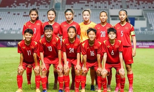U20 nữ Việt Nam chạm trán với U20 nữ CHDCND Triều Tiên. Ảnh: VFF