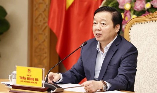 Phó Thủ tướng Chính phủ Trần Hồng Hà phát biểu chỉ đạo. Ảnh: Văn Điệp/TTXVN
