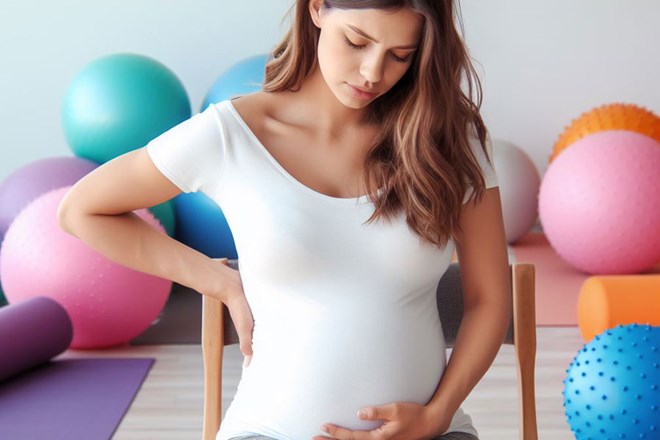 Đau thần kinh tọa là tình trạng gây đau ở lưng dưới và chân, đặc biệt nguy hại đối với phụ nữ khi mang thai. Ảnh: AI - Thiện Nhân