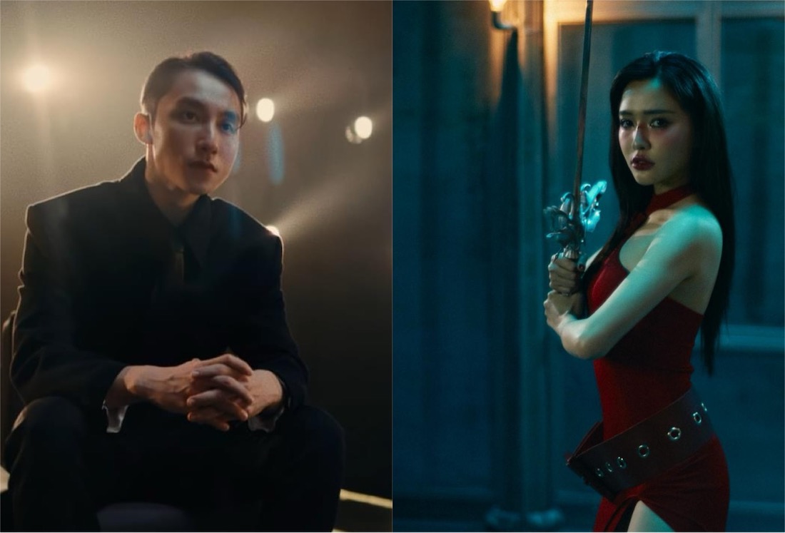 Sơn Tùng M-TP và Bích Phương phát hành MV cùng thời điểm. Ảnh: Cắt từ clip