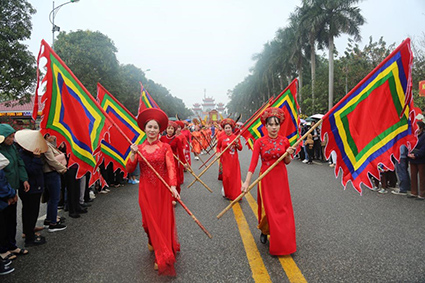 Lễ hội đền Hát Môn. Ảnh: Huy Nam - Phương Thảo