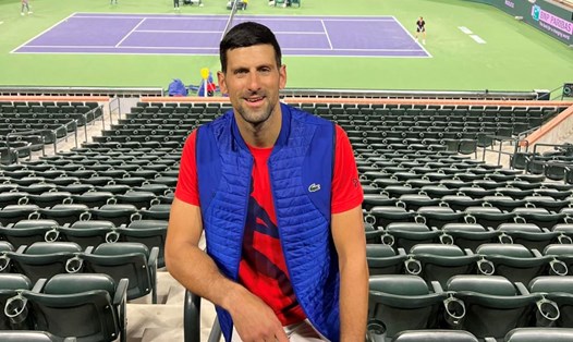 Novak Djokovic đang tranh tài tại giải Indian Wells 2024 ở Mỹ. Ảnh: FBNV