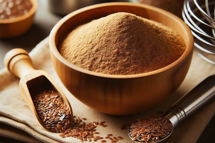 Bột hạt lanh giúp cân bằng nội tiết tố trong cơ thể. Ảnh Ai- Ngọc Thùy