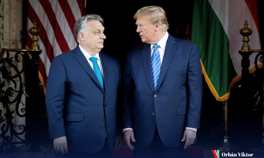 Cựu Tổng thống Donald Trump và Thủ tướng Hungary Viktor Orbán. Ảnh: Twitter (X) của Thủ tướng Hungary 