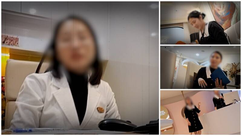 Nhân viên và quản lý Thanh Hằng Beauty Medi tư vấn về giá dịch vụ tế bào gốc cho khách tại trụ sở 36 Tuệ Tĩnh. Ảnh: Nhóm PV.