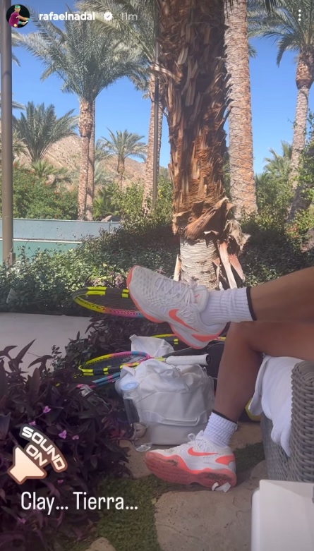 Đoạn clip Nadal đăng trên Instagram. Ảnh: Cắt từ video