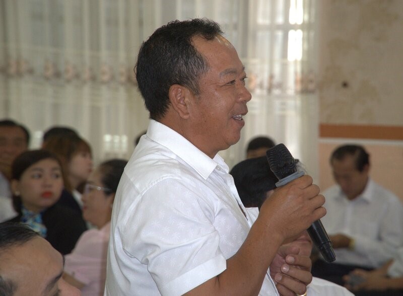 Ông Ngô Xuân Pha, xin chính quyền tỉnh Bạc Liêu trả góp tiền phạt 240 triệu đồng vì hiện tại doanh nghiệp gặp nhiều khó khăn. Ảnh: Nhật Hồ
