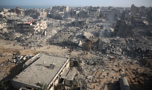 Toàn cảnh khu vực Bệnh viện Shifa sau khi quân đội Israel rút quân. Ảnh: AFP
