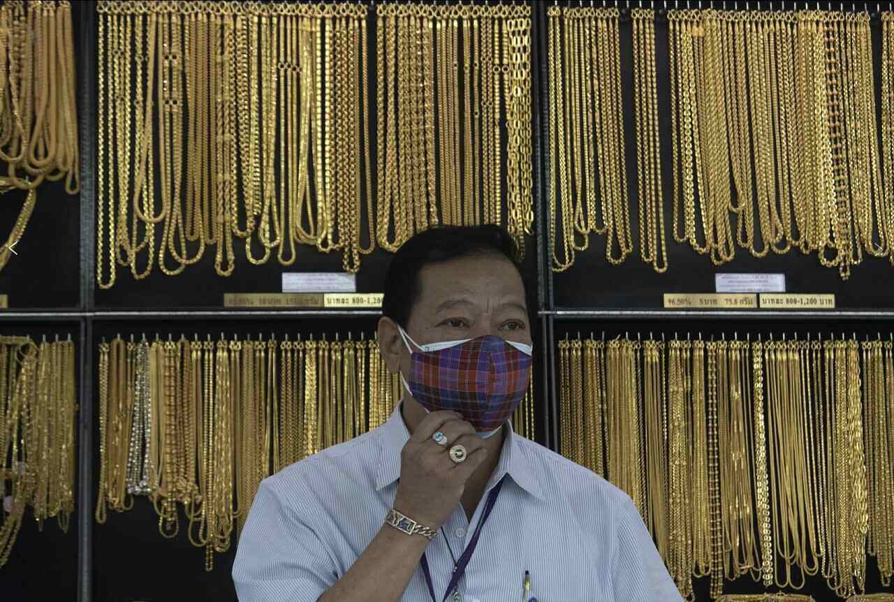 Một cửa hàng vàng trang sức ở Bangkok, Thái Lan. Ảnh: AP
