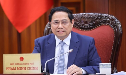 Thủ tướng Chính phủ Phạm Minh Chính chủ trì cuộc họp. Ảnh: VGP