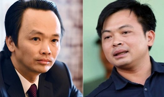 Cựu Chủ tịch FLC Trịnh Văn Quyết và cựu Tổng Giám đốc Doãn Văn Phương.  Ảnh chụp màn hình