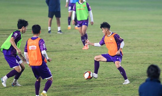 U23 Việt Nam thi đấu giao hữu với U23 Jordan. Ảnh: Minh Dân