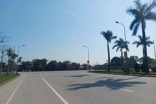 Điểm đầu của Dự án đường Xô Viết Nghệ Tĩnh kéo dài nằm ở vị trí giao với đường Nguyễn Công Trứ (TP. Hà Tĩnh) sẽ kéo dài về hướng Đông. Ảnh: Trần Tuấn.