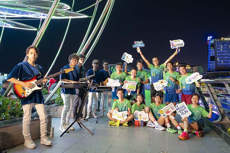 Giải chạy kết hợp âm nhạc lần đầu được tổ chức ở Cần Thơ. Ảnh: Thảo An