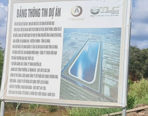 Dự án hồ chứa nước ngọt tại huyện U Minh, tỉnh Cà Mau sắp hoàn thành giữ lúc hạn, mặn thiếu nước khiến nhiều người mong đợi. Ảnh: Nhật Hồ