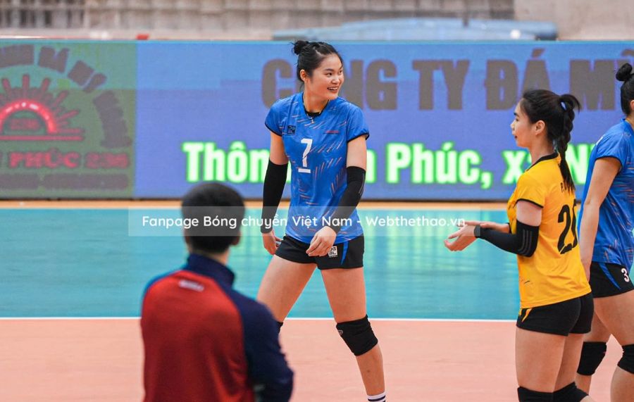 Chủ công Nguyễn Thị Uyên (số 7) của đội Geleximco Thái Bình. Ảnh: Bóng chuyền Việt Nam