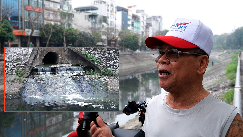 Sau nhiều lần cải tạo, sông Tô Lịch vẫn như một cái "cống lộ thiên"
