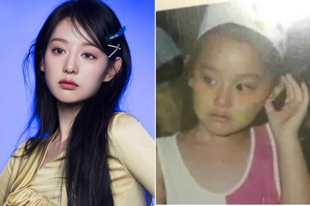 Ảnh Kim Ji Won hồi nhỏ gây sốt. Ảnh: Naver